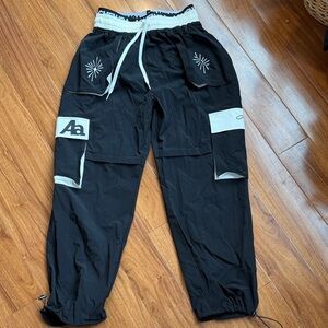 Black and White Cargo Pants